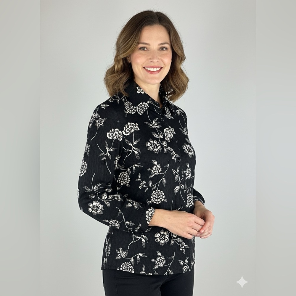 Pendleton Petite Floral Print Vintage Blouse/Jacket